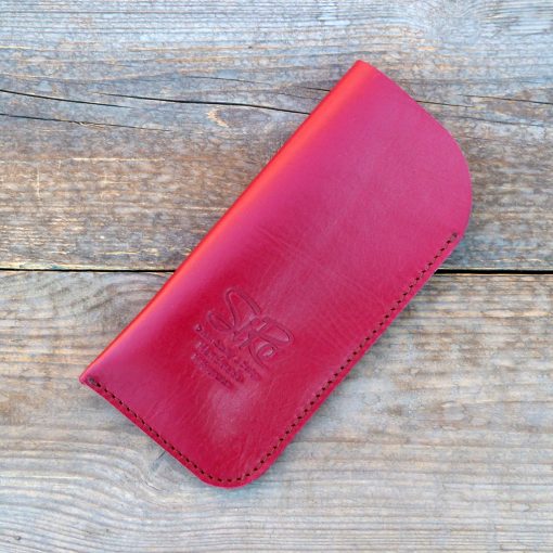 leather glasses case standard-cherry red