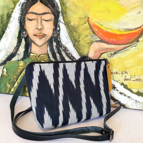Black Stripe Exclusive Ikat Kanzi Bag