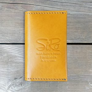 Leather Business Card Holder_Light Cognac
