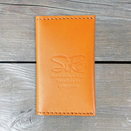 Leather Business Card Holder_Natural Orange