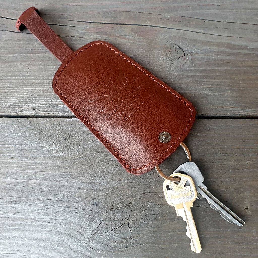 Leather Key Pouch - Light Cognac - Hand & Fairmade - by SiRo