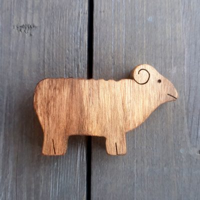 Small Wooden Sheep